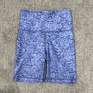 Athleta Blue Bike Shorts High-Waisted Performance